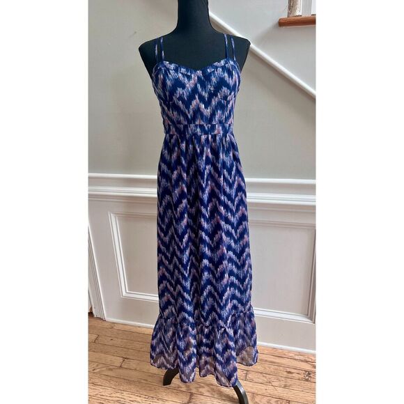 Maxi American Eagle sundress with a crisscross adjustable spaghetti strap size S - Picture 5 of 9